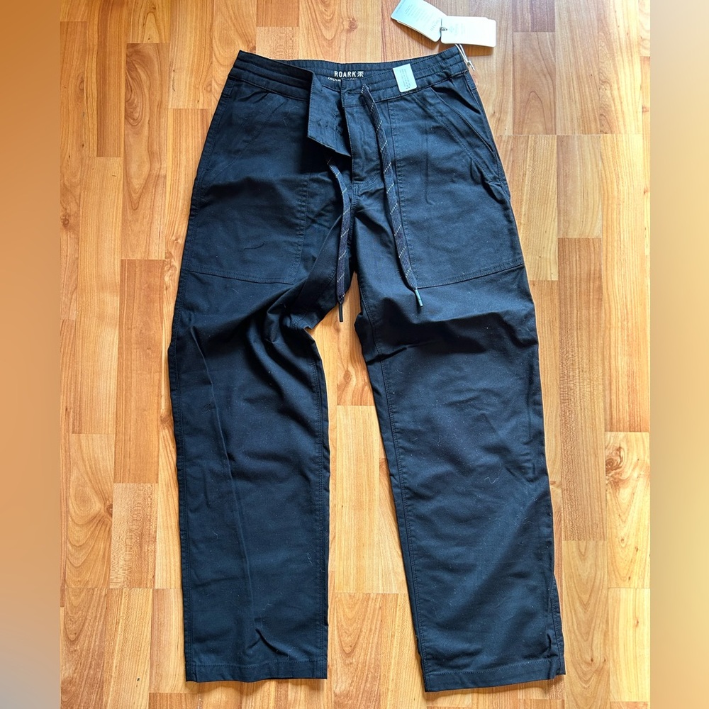 Roark Layover pants, black, size 25, NWT